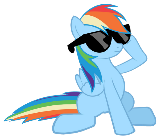 File:FANMADE Rainbow Dash in sunglasses.png