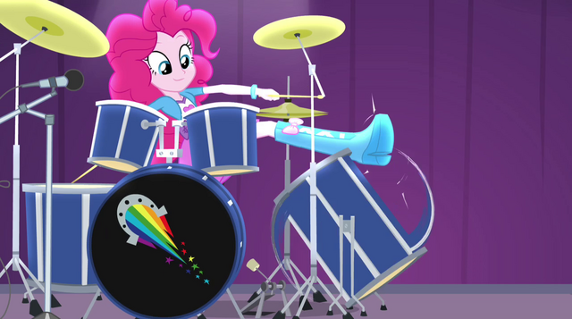 File:Pinkie Pie kicks out a floor tom EG2.png