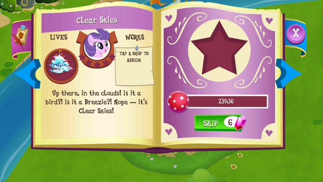 File:Clear Skies album page MLP mobile game.png