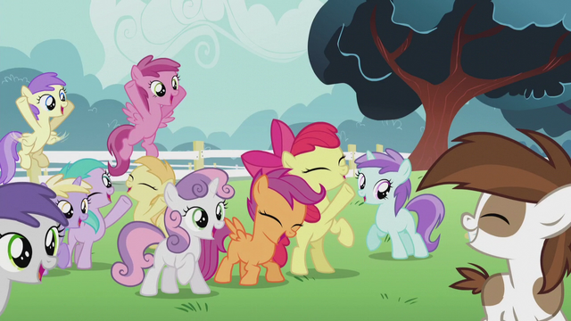 File:Other students cheering for Pipsqueak's win S5E18.png