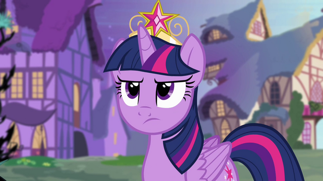 File:Twilight Sparkle looking at Discord unhappily S04E02.png