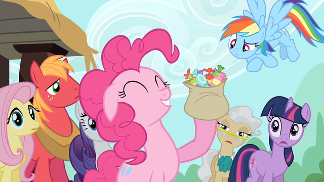 File:Pinkie Pie eating lots of taffy S2E14.png