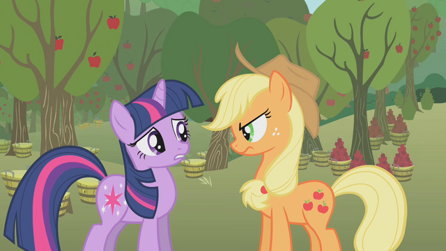 File:Twilight and Applejack "um, no?" S1E04.png