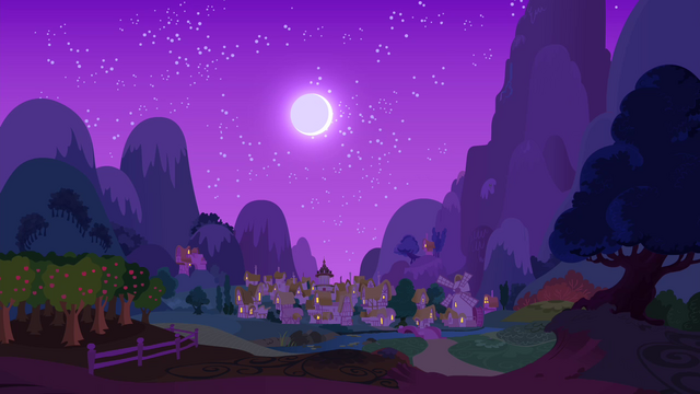 File:Ponyville at night S4E14.png
