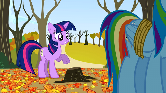 File:Twilight pointing at the stump S01E13.png
