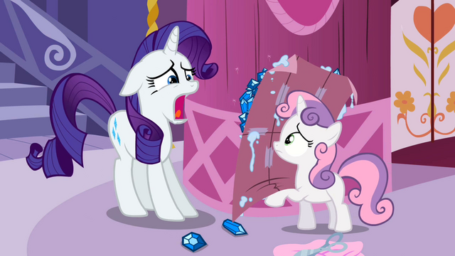 File:Rarity shocked because Sweetie Belle used her gems S2E05.png