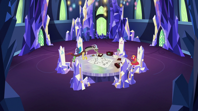 File:Discord, Spike, and Big Mac around the Cutie Map S6E17.png