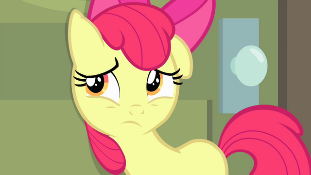 File:Apple Bloom listening to other Apples talking inside the room S4E17.png