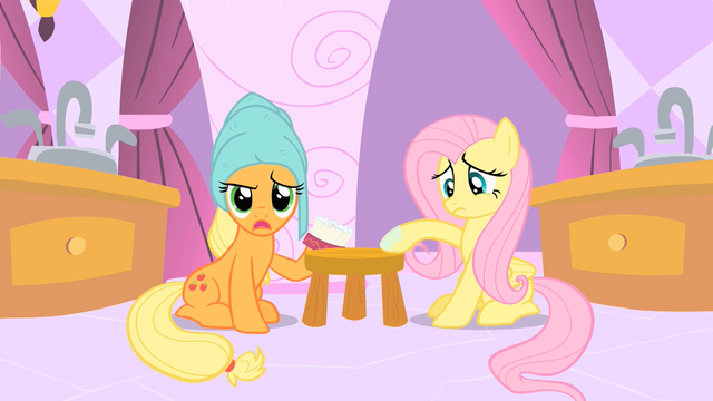 File:Fluttershy Spit Hoof S1E26.png