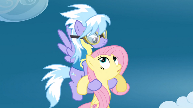File:Fluttershy and Cloudchaser meet again S3E07.png