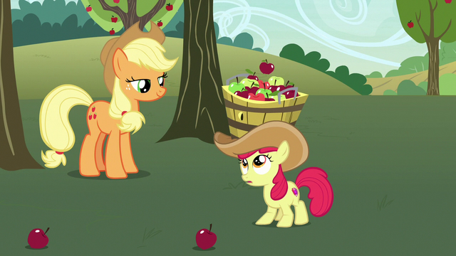 File:Apple Bloom catches apples in her bucket S7E9.png