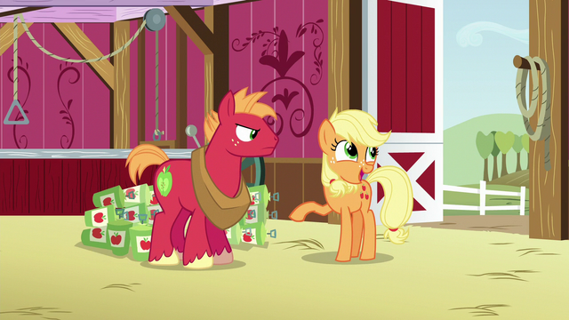 File:Young Applejack "Granny will love the idea" S6E23.png