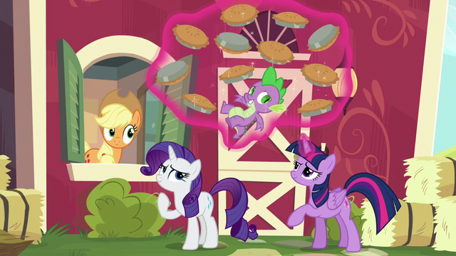 File:Twilight levitates Spike and pies S6E10.png