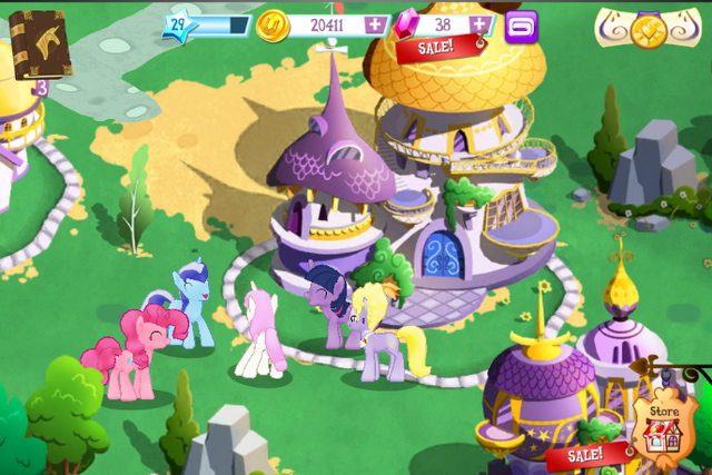 File:Gameloft Canterlot ponies.png
