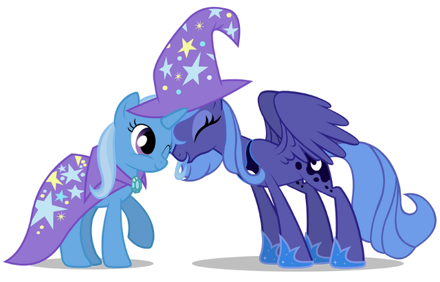 File:FANMADE Trixie and Luna nuzzling.png