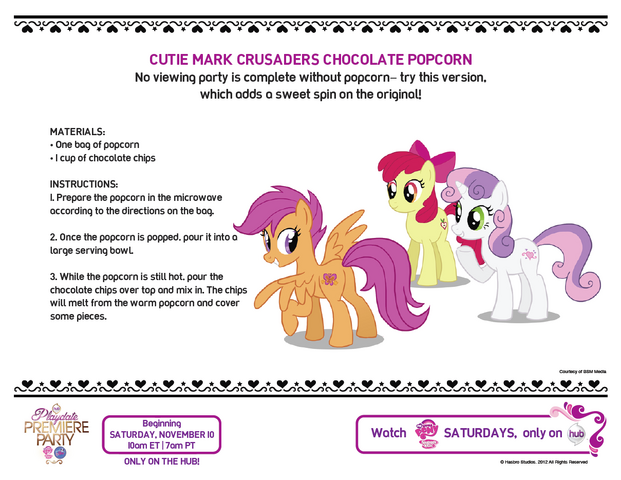 File:Cutie Mark Crusaders Chocolate Popcorn recipe page original version.png