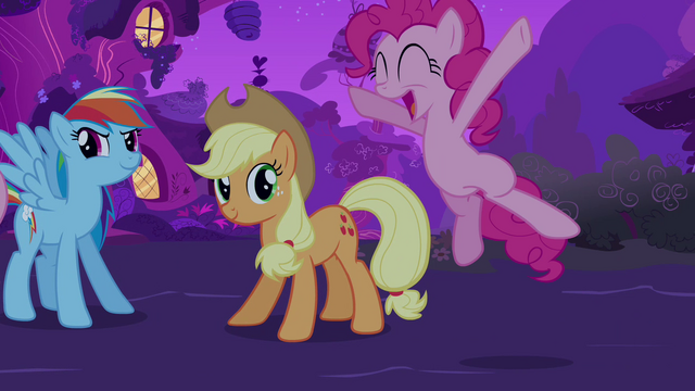 File:Twilight's friends "devotion, integrity, optimism" S03E13.png