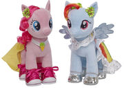 Build a Bear Workshop Pinkie Pie and Rainbow Dash in their special clothes