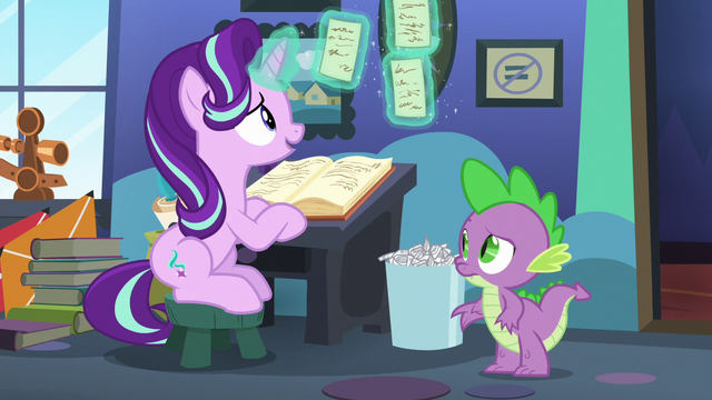 File:Starlight Glimmer looking at her papers S6E21.png
