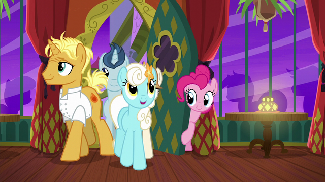 File:Pinkie letting ponies inside The Tasty Treat S6E12.png