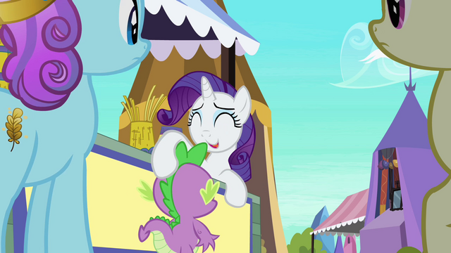 File:Rarity pats Spike S3E2.png