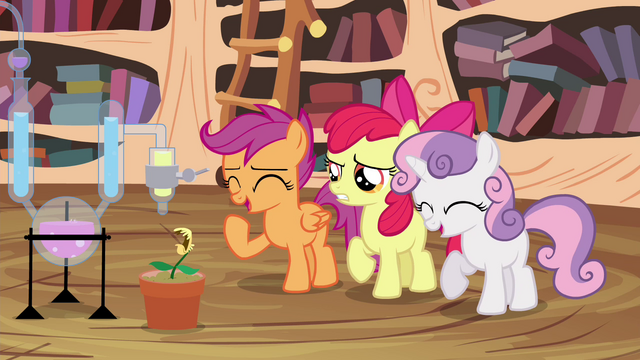 File:Scootaloo and Sweetie laughing S4E15.png