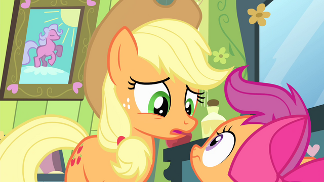 File:Applejack looks at Scootaloo S4E17.png
