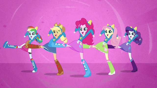 File:Excited Five of the Friends Dancing and Singing to the Cafeteria Song EG.png