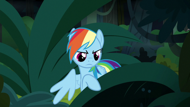 File:Rainbow Dash trekking through the jungle S6E13.png