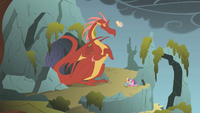 Fluttershy Confronting Dragon S1E07.png