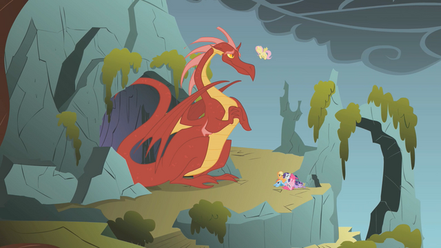 File:Fluttershy Confronting Dragon S1E07.png