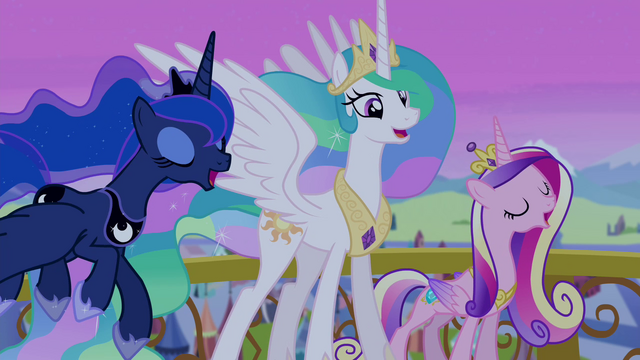 File:Celestia, Luna, and Cadance sing final chorus S4E25.png