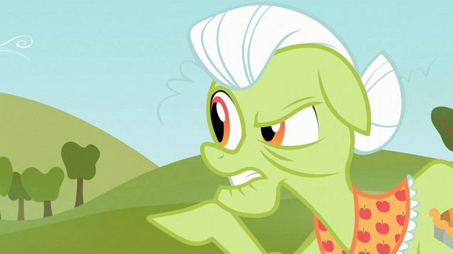 File:Granny Smith points hoof at Applejack S03E08.png