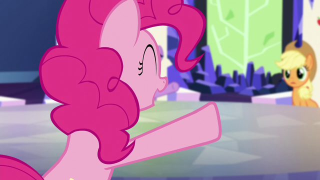 File:Pinkie in unison with Twilight "Shining Armor and Princess Cadance!" S5E19.png