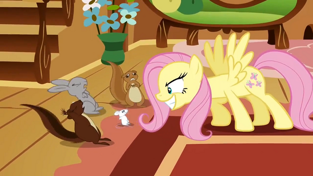 File:Fluttershy scaring animals S2E19.png