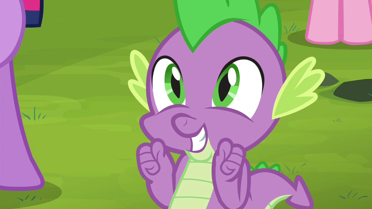 Image - Spike happy again S4E16.png | My Little Pony Friendship is