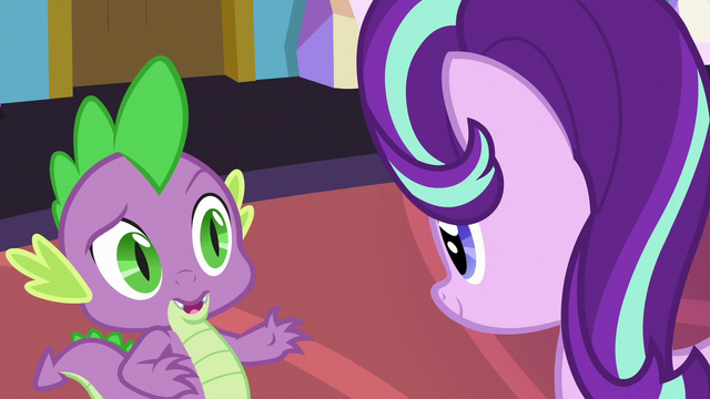 File:Spike looking behind Starlight Glimmer S7E1.png