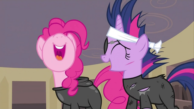 File:Pinkie Pie and Twilight laughing S2E20.png