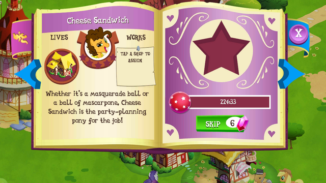 File:Cheese Sandwich album page MLP mobile game.png