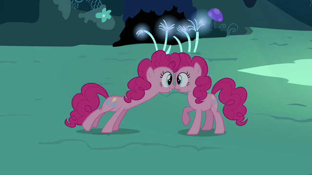 File:Pinkie Pie double looking towards Pinkie Pie S3E03.png