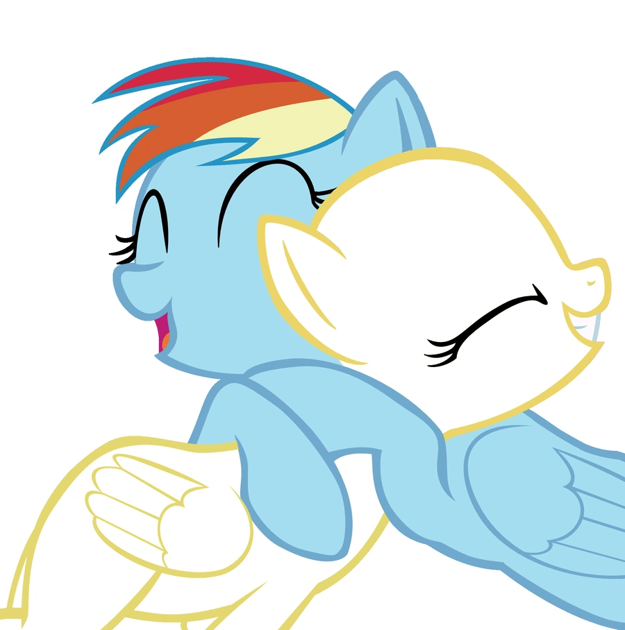 Imagen - Rainbow dash and oc hug base by felixfox1991-d4w41yc.png | My
