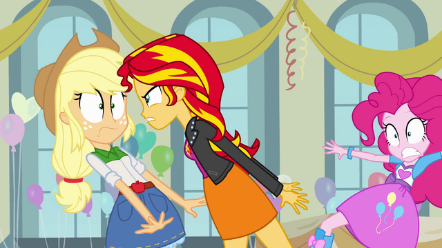 File:Sunset confronts Applejack EG.png