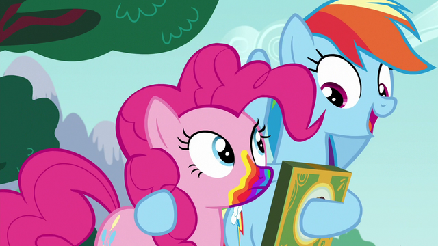 File:Rainbow Dash with hoof around Pinkie Pie S6E15.png
