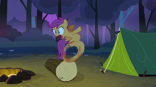 File:Scootaloo about to run into the tent S3E06.png