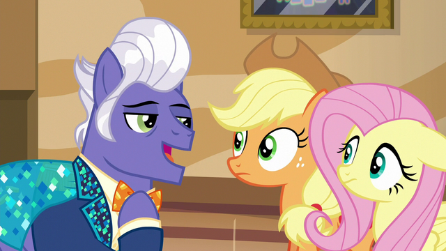 File:Applejack and Fluttershy meet Gladmane S6E20.png
