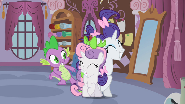 File:Rarity and Sweetie Belle reconcile "deal!" S02E05.png