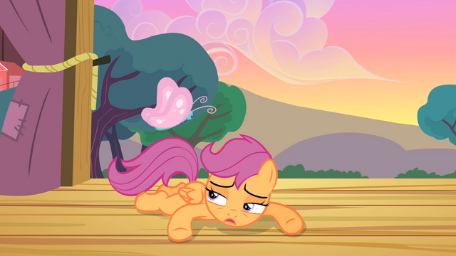 File:Scootaloo watches butterfly fly S4E05.png