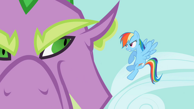 File:Rainbow Dash demands that Spike release Rarity S2E10.png