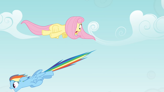 File:Fluttershy dodging Rainbow Dash S4E04.png