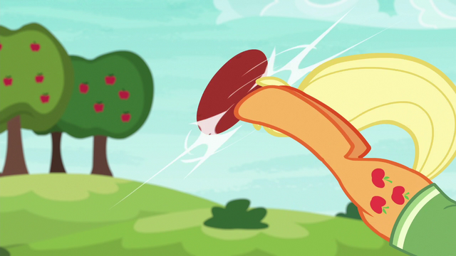 File:Applejack bucking the softball S6E18.png